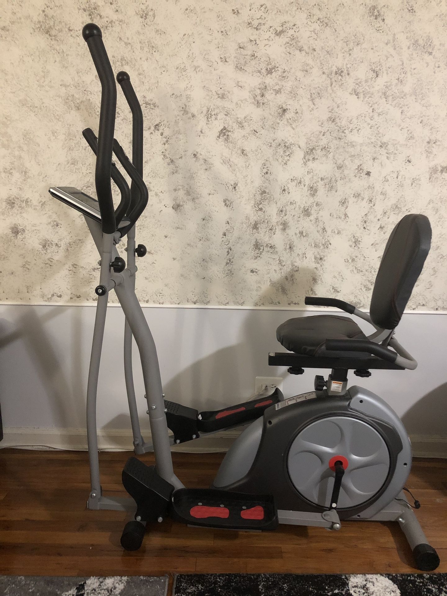 Body Rider BRT3980 Elliptical Machine Trainer 3-in-1 Trainer Workout Machine
