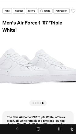 Nike Air Force 1  White Sneakers