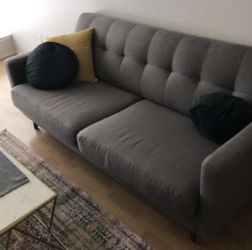 Gray Allie 82” Mid-Century Modern Sofa by Living Spaces
