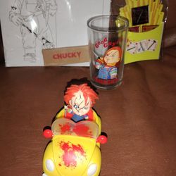 Chucky Toy Car And Color Book And Cup 