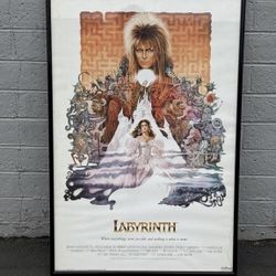 1986 Labyrinth David Bowie Movie Poster 24"x36"