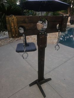 Halloween pillory prop.