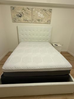 Queen Mattress And Leather Bed Frame