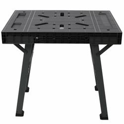 Foldable work table stick to clean high areas and vaccum