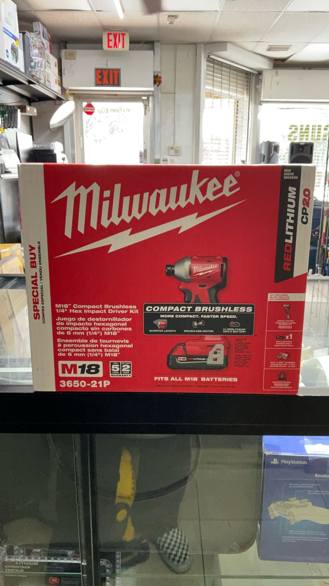 Milwaukee 3650-21P M18 Compact Hex Impact Driver Kit Sealed New In Box