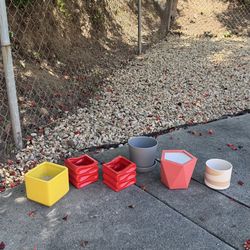 Set of plant pots – colorful & modern