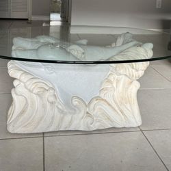 Dolphin Matching Dinner Table And Coffee Table