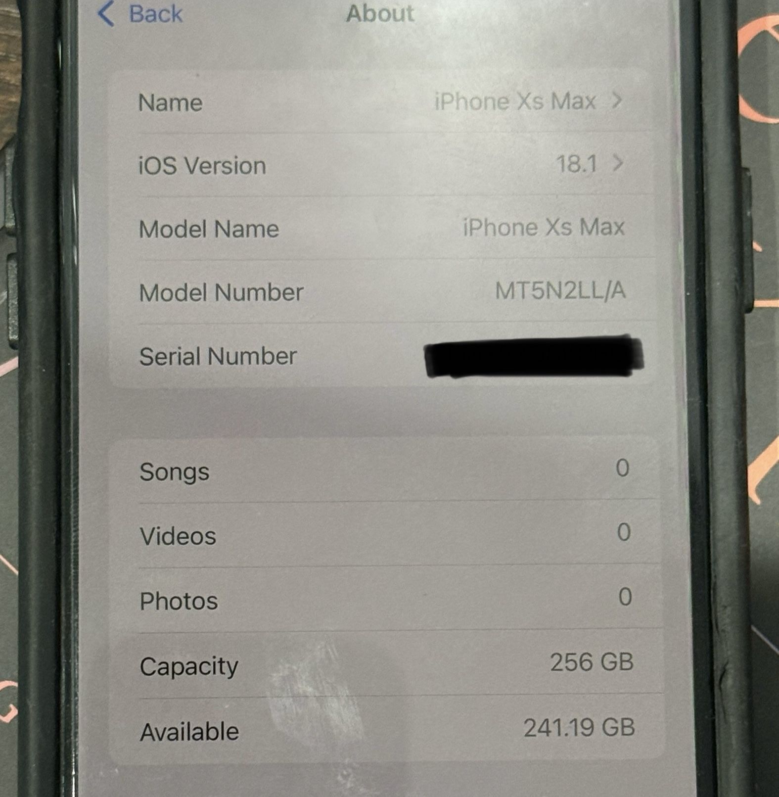 iPhone XS Max 256gb $120