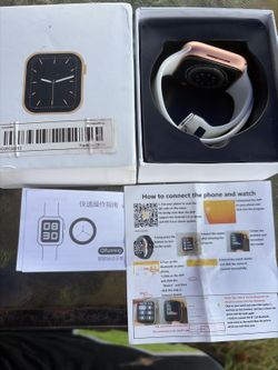 E Watch Smart Watch 45mm Pink/White - New - OBO