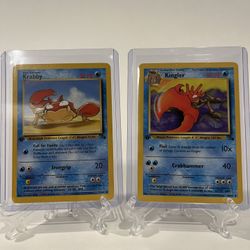 Krabby And Kingler Pokmon Cards - First Edition - Fossil Set - Near Mint  for Sale in Ronkonkoma, NY - OfferUp