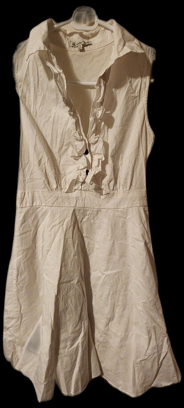 Charlotte Russe Casual Summer Dress - White, Size Medium