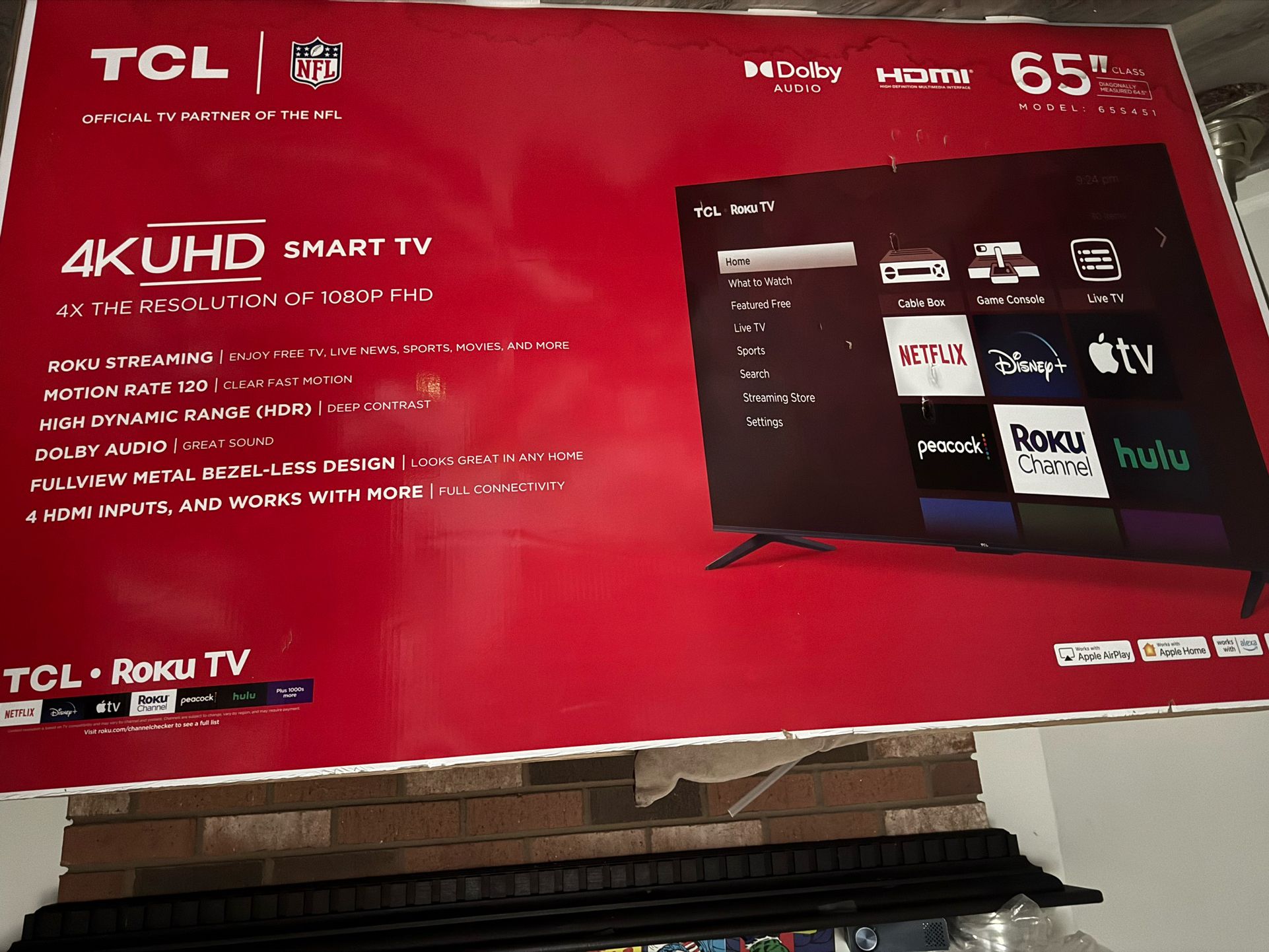 65 inch roku tv  (basically new) 
