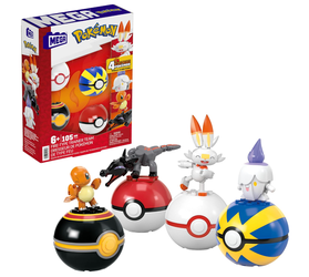 MEGA Pokémon Building Toys Set Fire-Type Trainer Team