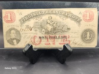 VA, Richmond - Virginia Treasury Note $1 July 21, 1862