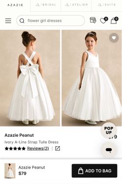 Azazie Ivory Flower Girl Dresses ($40 each)