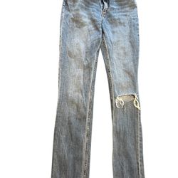 Abercrombie And Fitch Distressed Blue Jeans for Women