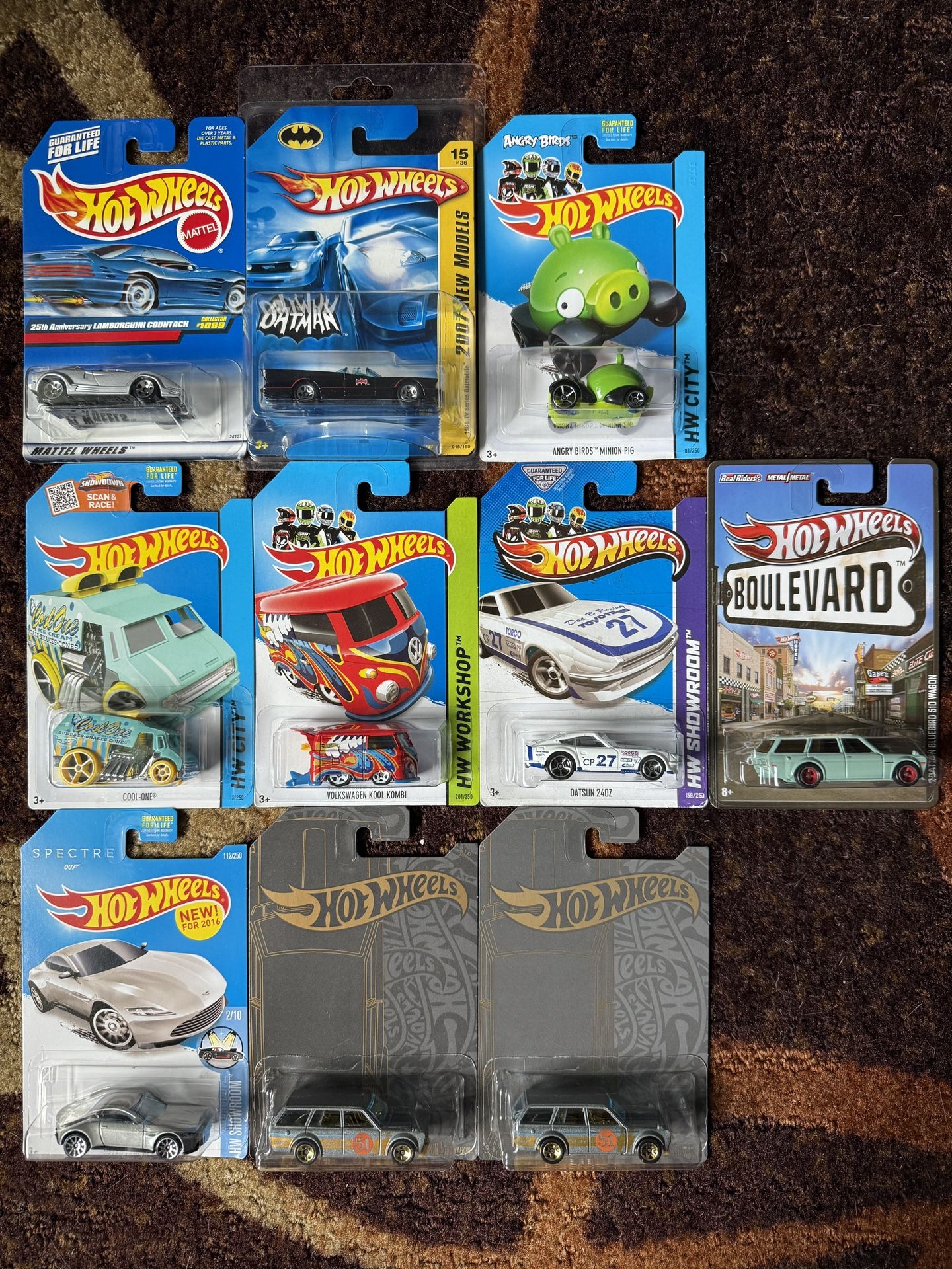 Hot Wheels Lot 7 Of 30! 2013 BOULEVARD DATSUN BLUEBIRD 510 WAGON, 240z, TV Series Batmobile, and more! Selling My Collection!