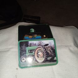 John Deere Collection With Zippo And Collectable Knife In Tin