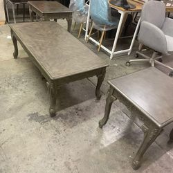 2 End Tables And Coffee Table Set For Home/Office 