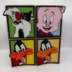 4 Vintage Looney Tunes Tissue Box Covers $10 each or $30 for all