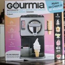 Automatic Soft Serve Ice Cream & Frozen Drink Maker – 2 Quart