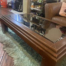 Wood And Glass Coffee Table