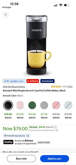 Keurig Mini Automatic Single serve
