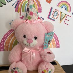 PINK BIRTHDAY SINGING PLUSH! 12 INCH WITH TAGS - Lights Up And Plays HAPPY BIRTHDAY