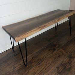 Double Live Edge Black Walnut Coffee Table/bench
