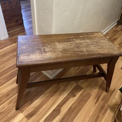 Antique Bench With Storage 