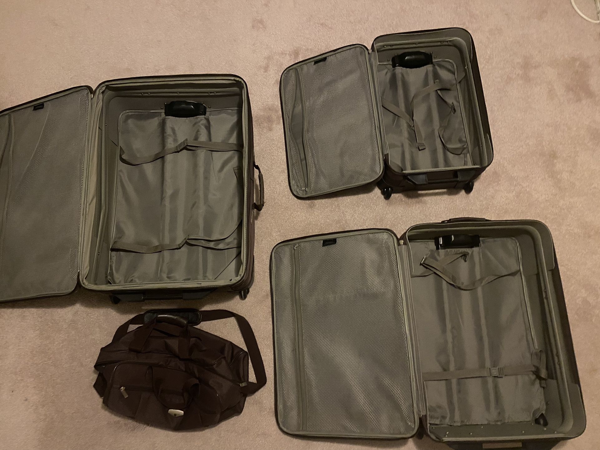 4pc Luggage Set / Brown 