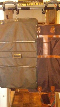 Two traveling suit cases for going out town.