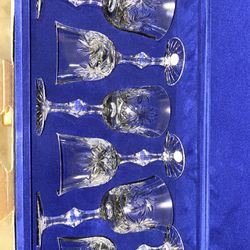 Hungarian Lead Crystal Glass Set From Iconic Las Vegas Casino. Collectors Item