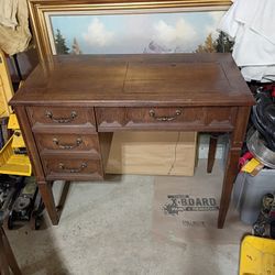 Singer Sewing Machine with Table and Chair