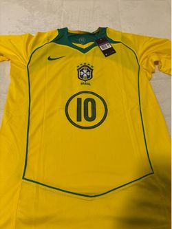 2004 Brazil Home Jersey Ronaldinho #10 Size XXL