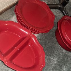 Brand new princess house ceramic kitchen set (Berry Red)