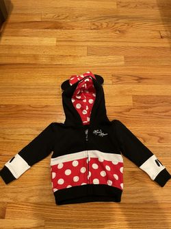 Disney Minnie Mouse Toddler  Zip Up Hoodie Size 18 Months