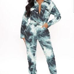 Fashion Nova Denim Women's Jumpsuit
