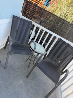 Patio set chair and table