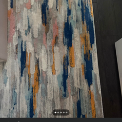 Abstract Area Rug Contemporary Style, Porto Collection Stain Shedding Resistant, 6' x