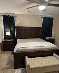 King bed frame with 2 night stands