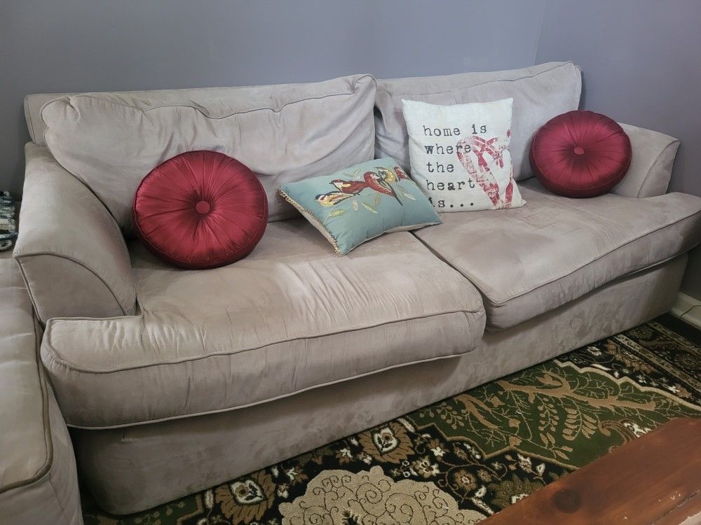 Sofa Ottoman and Pillows