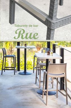 Banquetas de Bar para patio, Diseño Moderno Acabado Ratan 