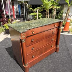 Marble Top 4 Draw Dresser