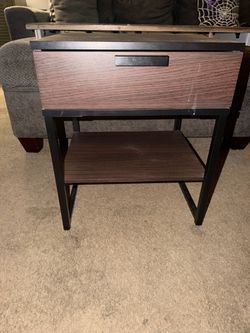 End Table with Drawer and Bottom Shelf