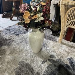 This Is A Vintage Vase Of Flowers 29” Tall. Very Pretty