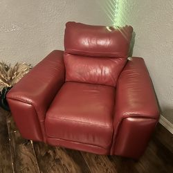 Red Couches And Single Seat