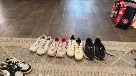 Nike and Hoka running shoes