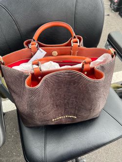 Dooney & Bourke Lizard-Embossed Leather Tote Bag