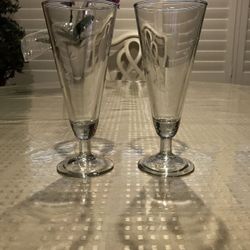 Princess house heritage pattern beer glasses